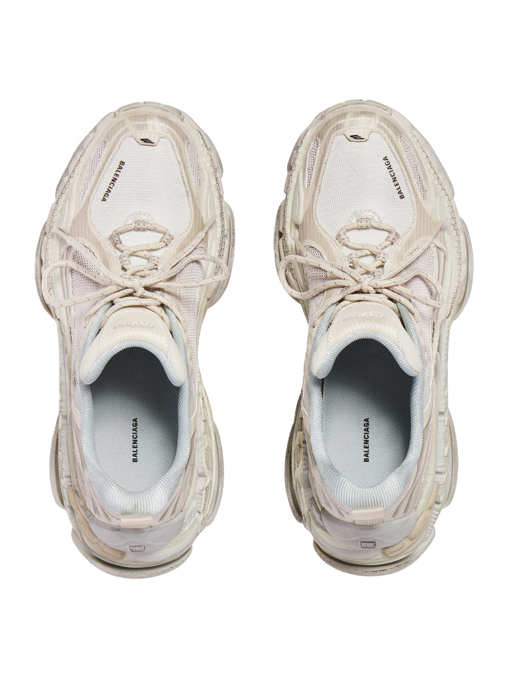 BALENCIAGA Triple S.2 Worn-Out Effect Mesh Sneakers Women