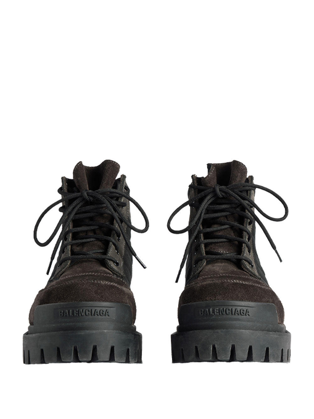 BALENCIAGA Combat Strike Low Boots In Nubuck, Suede And Cotton Canvas Women