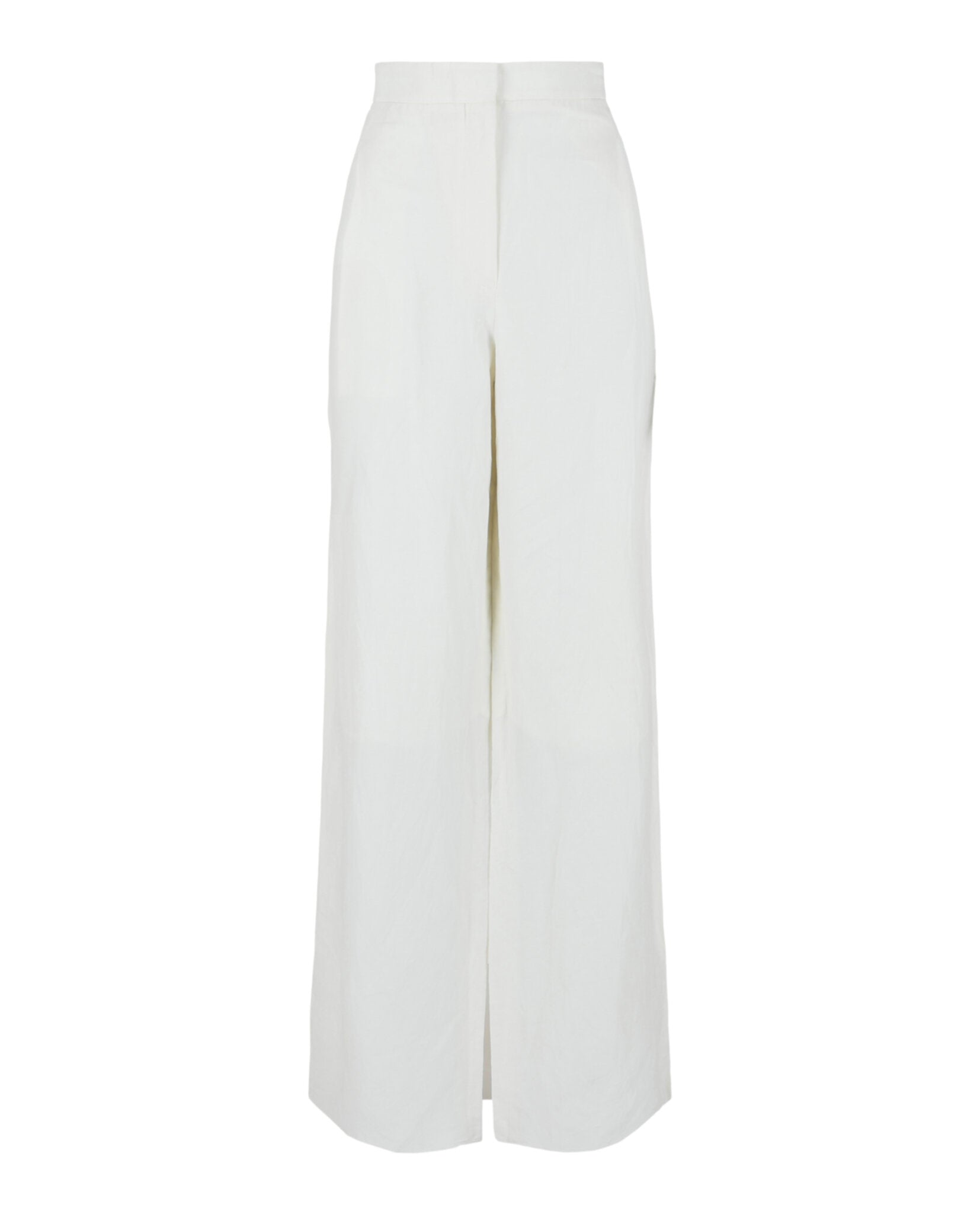Ferragamo Womens Wide-Leg Linen Pants