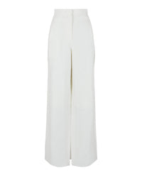 Ferragamo Womens Wide-Leg Linen Pants