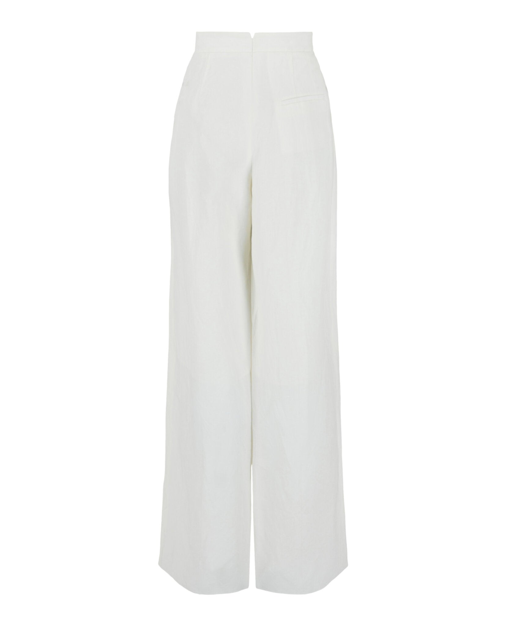 Ferragamo Womens Wide-Leg Linen Pants