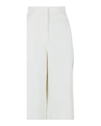 Ferragamo Womens Wide-Leg Linen Pants