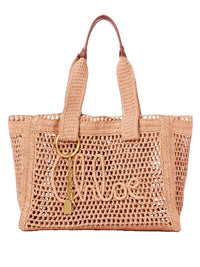 CHLOÉ Summer Banana East-West Tote Bag In Raffia Women