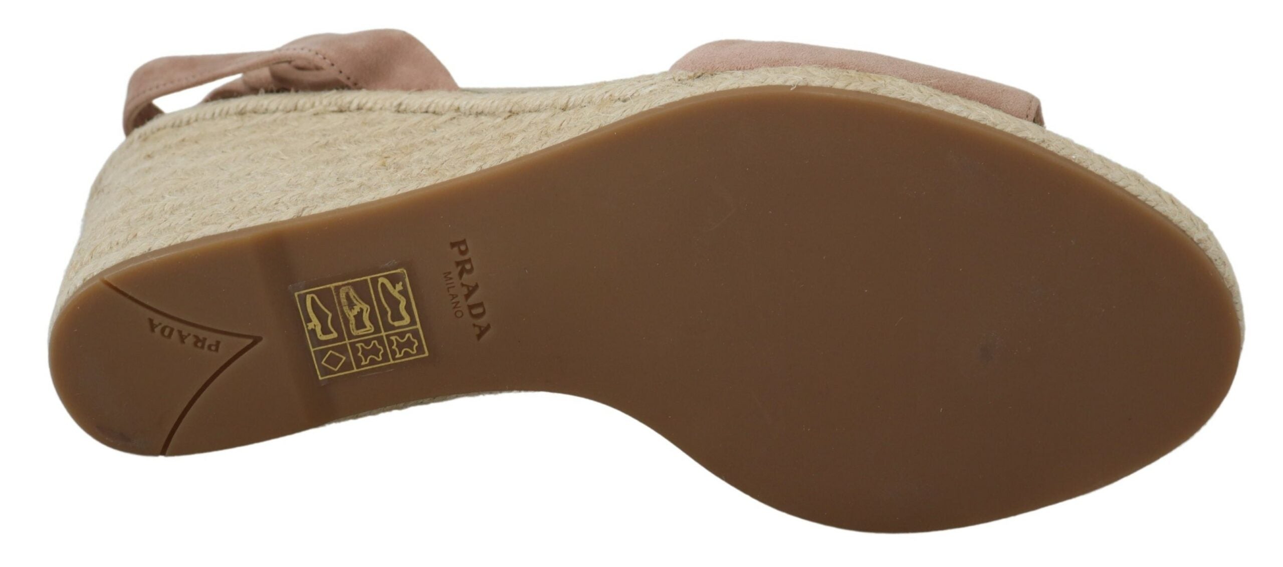 Prada Espadrille Wedge Sandal Pink