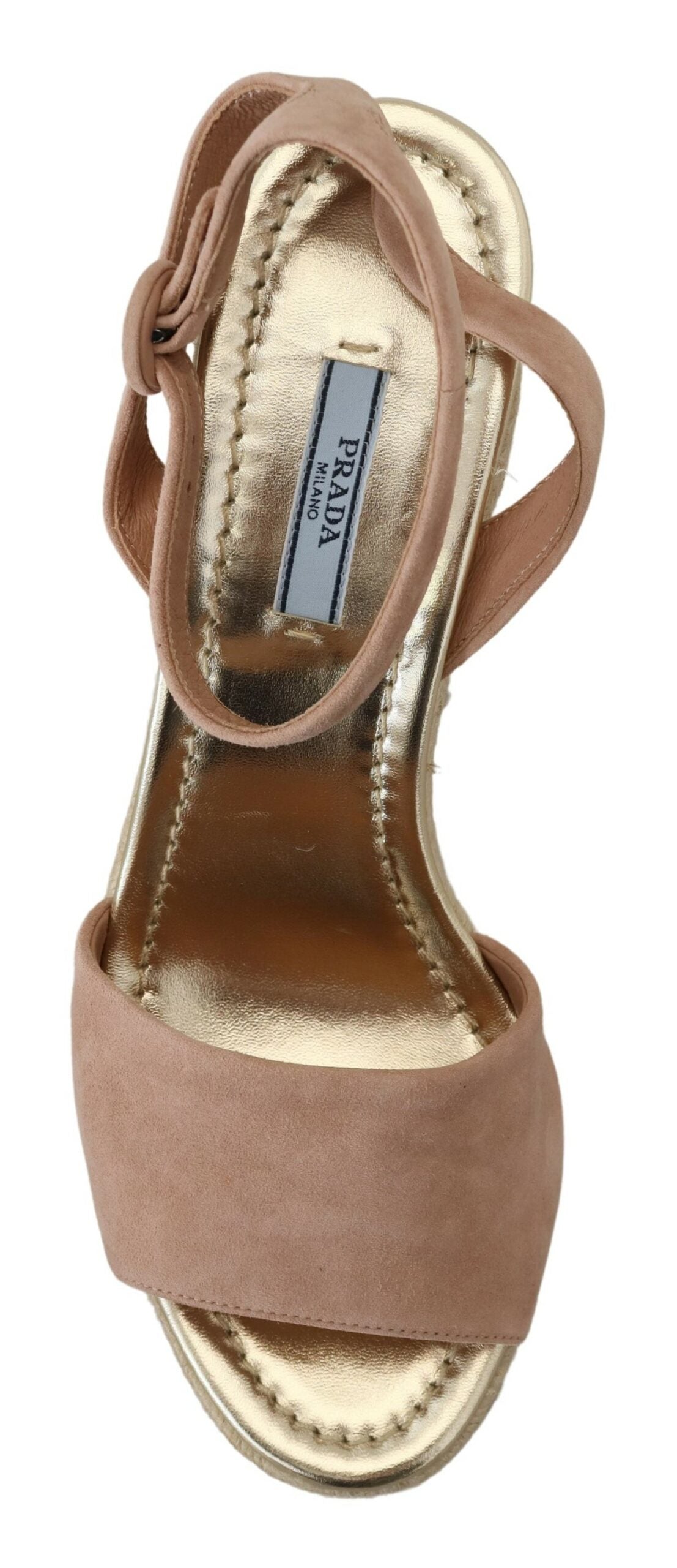 Prada Espadrille Wedge Sandal Pink