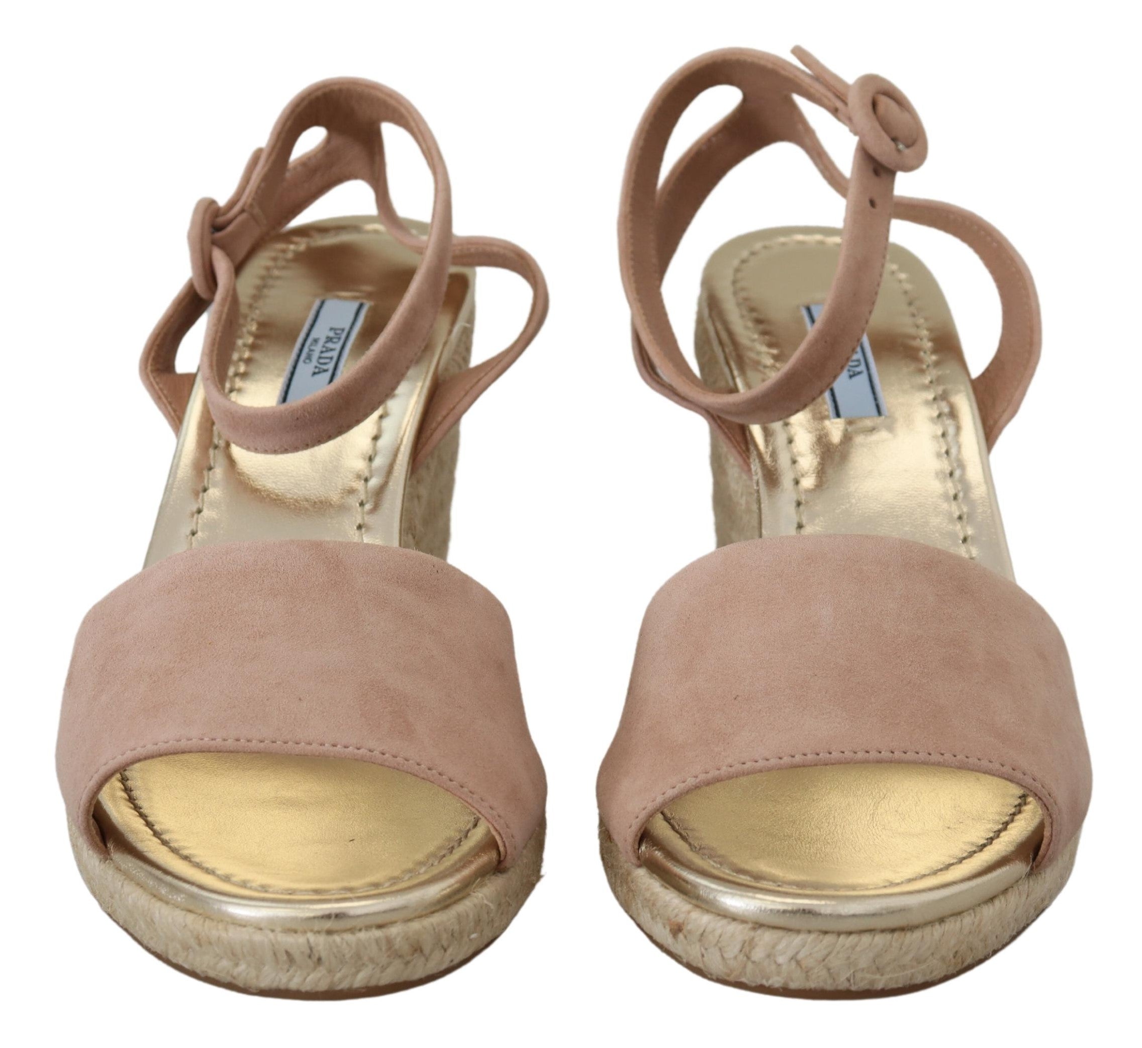 Prada Espadrille Wedge Sandal Pink