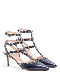 VALENTINO GARAVANI Rockstud 65 Pumps In Laminated Nappa Leather With Cabochon Women