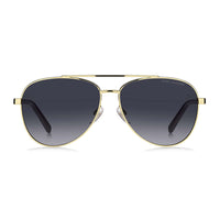 Marc Jacobs Sunglasses Aviator Full Rim, Gold/Black Frame and Dark Grey Gradient Lens MARC760/S0RHL9O
