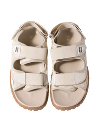 MIUMIU Tyre Technical Fabric And Suede Sandals Women