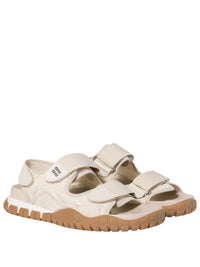 MIUMIU Tyre Technical Fabric And Suede Sandals Women