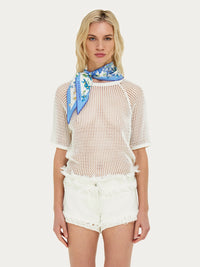 FERRAGAMO Foulard A Rombo Stampa Primavera Women