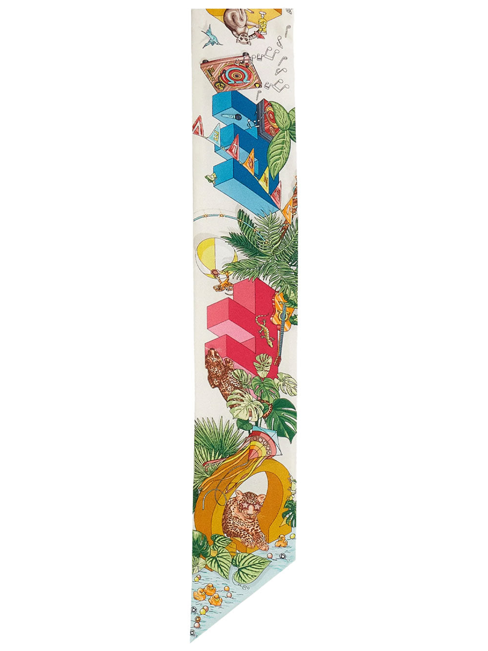 FERRAGAMO Jungle Party Print Silk Mini Bandeau Women