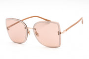 Jimmy Choo Gold Mirror Sunglasses with Nude Gold Glitter