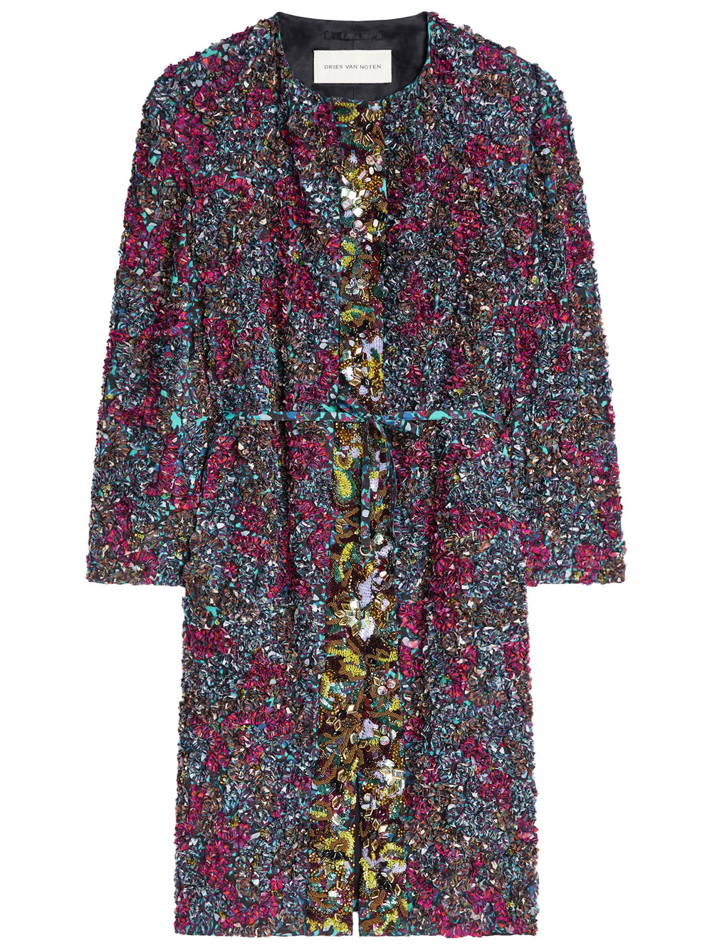 DRIES VAN NOTEN Dries Van Noten Women Cappotto Ricamato Con Stampe “Marbled Clay”