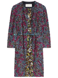 DRIES VAN NOTEN Cappotto Ricamato Con Stampe “Marbled Clay” Women