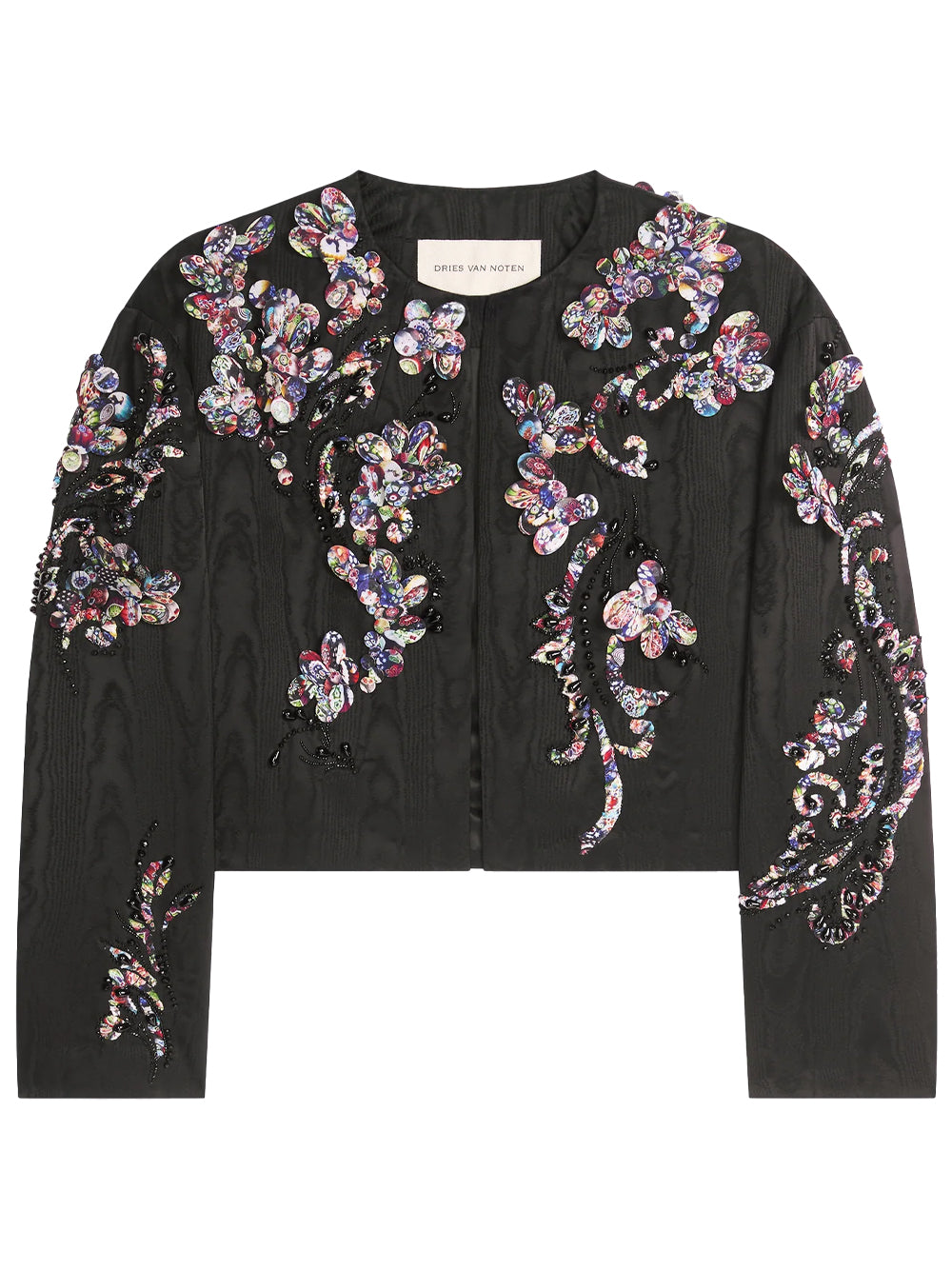 DRIES VAN NOTEN Giacca Corta Ricamata Con Effetto Moiré Women