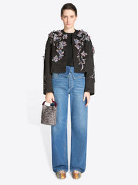 DRIES VAN NOTEN Dries Van Noten Women Giacca Corta Ricamata Con Effetto Moiré