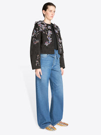 DRIES VAN NOTEN Giacca Corta Ricamata Con Effetto Moiré Women