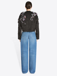 DRIES VAN NOTEN Dries Van Noten Women Giacca Corta Ricamata Con Effetto Moiré