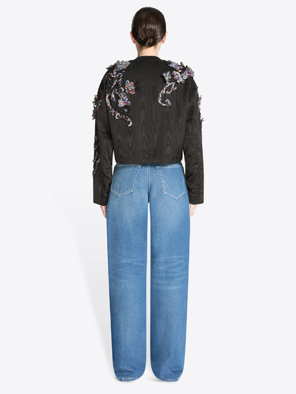 DRIES VAN NOTEN Giacca Corta Ricamata Con Effetto Moiré Women