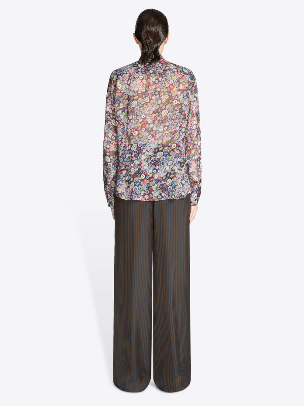DRIES VAN NOTEN Camicia Aderente In Viscosa Ricamata Women