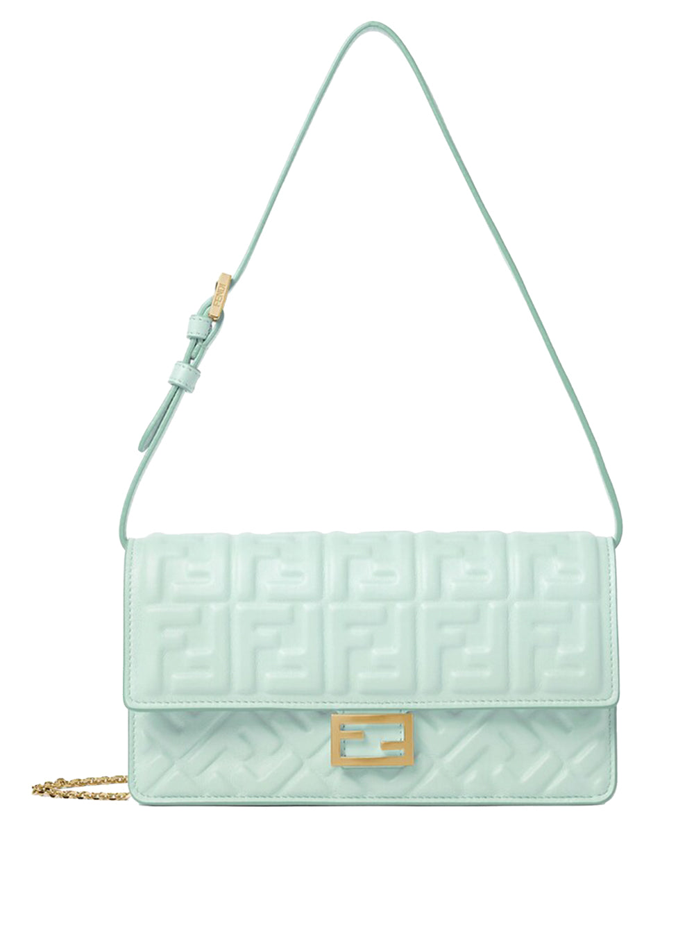 Fendi Women Wallet On Chain Baguette In Nappa Leather With Ff Motif