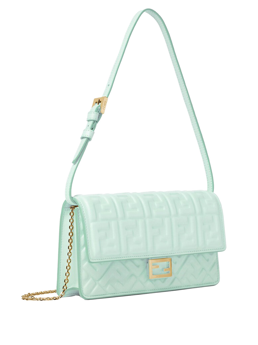Fendi Women Wallet On Chain Baguette In Nappa Leather With Ff Motif