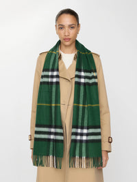BURBERRY LONDON ENGLAND Check Cashmere Scarf Women