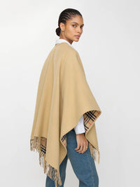 BURBERRY LONDON ENGLAND Mantellina Reversibile In Lana Check Women