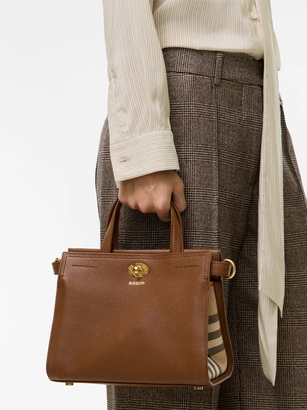 BURBERRY LONDON ENGLAND Mini Cotswolds Check Tote Bag Women