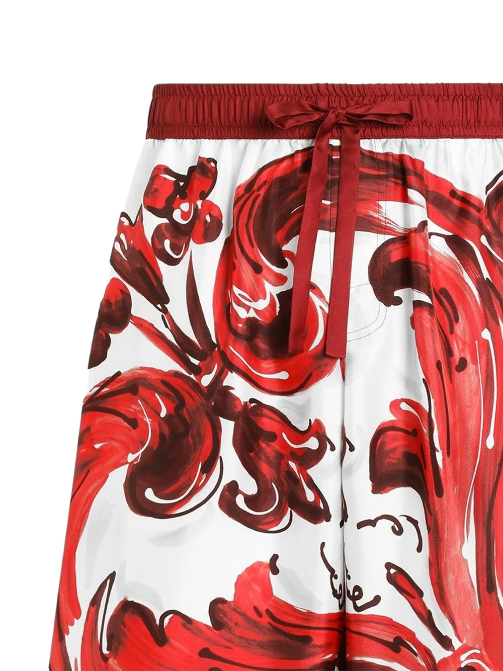 DOLCE & GABBANA Vanity Bermuda Shorts In Majolica-Print Silk Twill Women