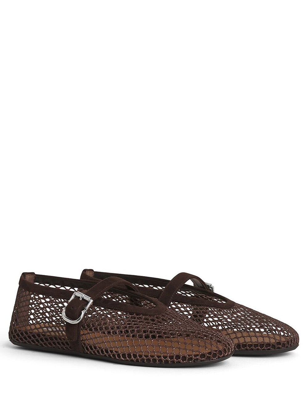ALAIA Alaia Women Suede Ballet Flats In Fishnet