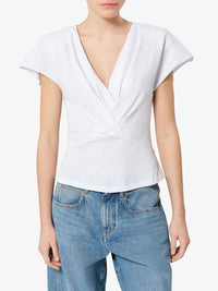 ISABEL MARANT Nadrine Draped Cotton Jersey T-Shirt Women