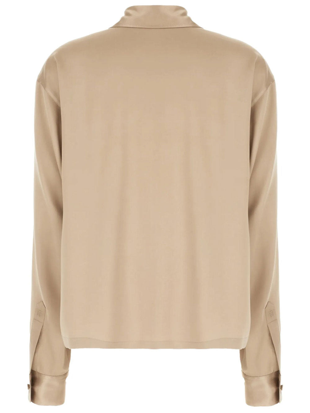 TOM FORD Peach-Feel Silk Satin Polo Women