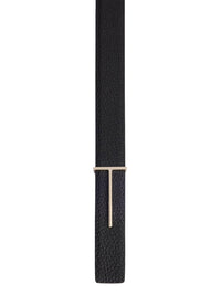 TOM FORD Tom Ford Women Grained Leather And Spazzolato Leather Slim T Belt