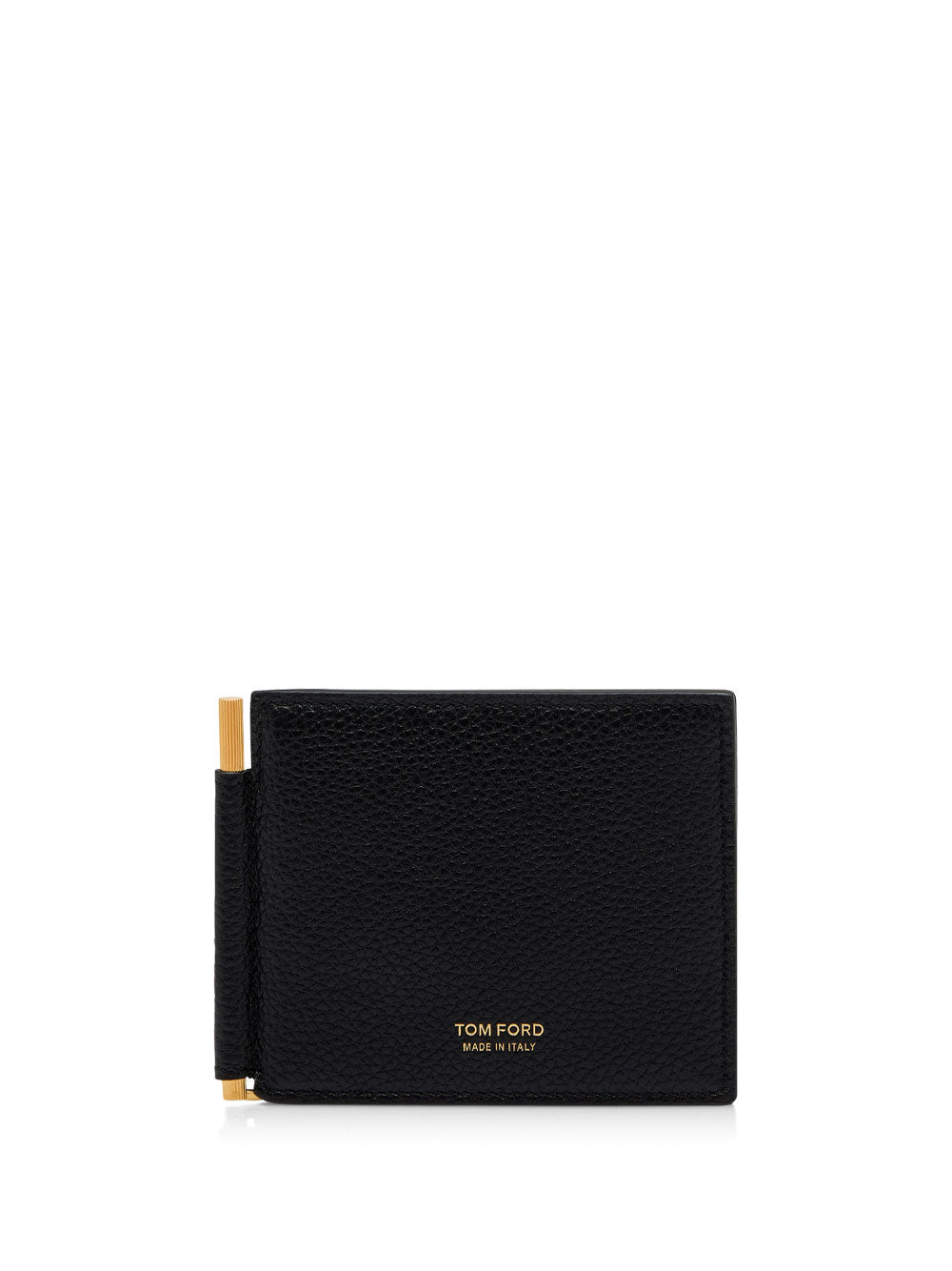 Tom Ford Men Grained Leather Money Clip Wallet