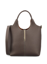 Tod's Women Leather Mini Tote Bag With Branded Metal Bar Accessory