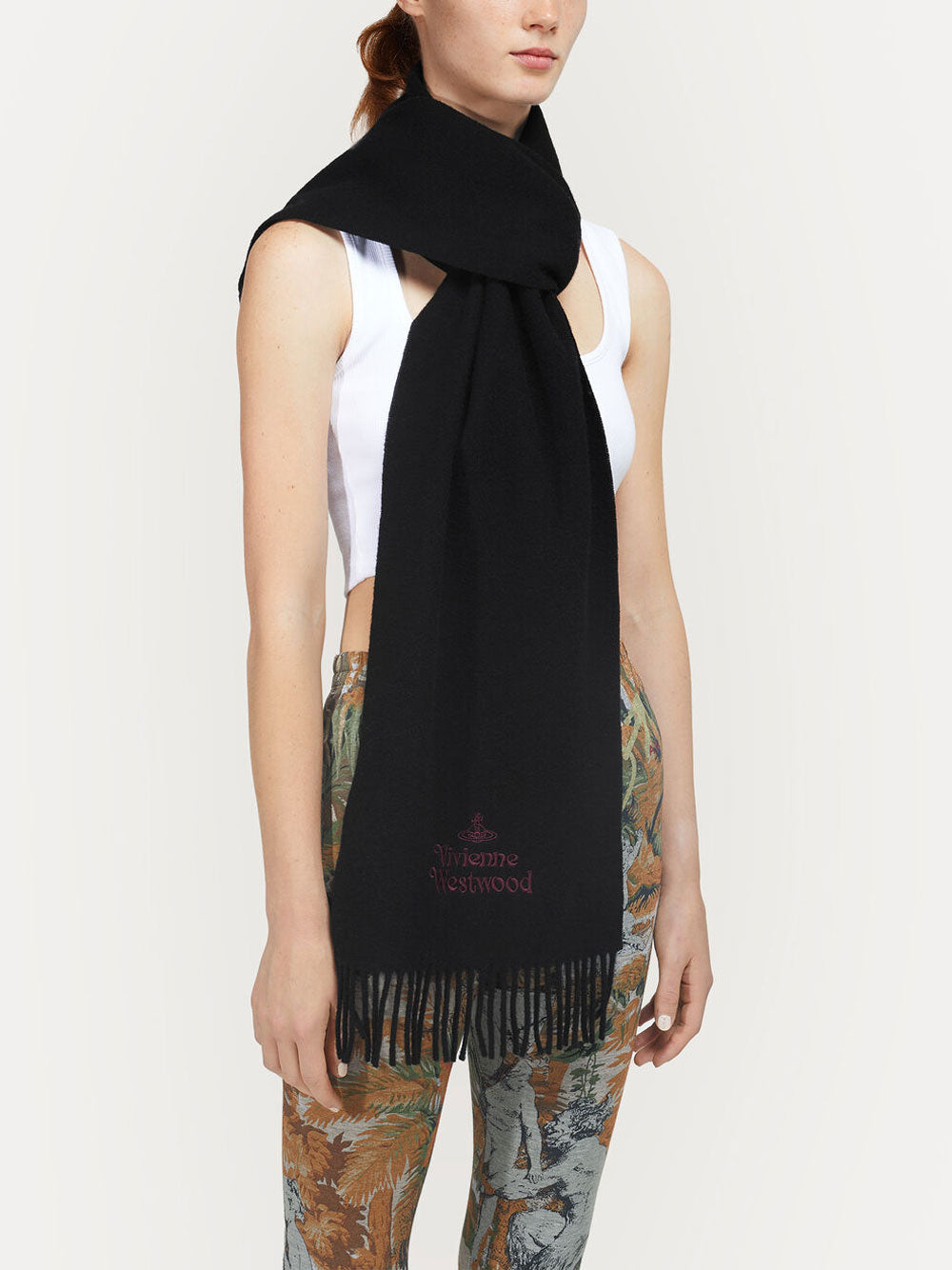 Vivienne Westwood Women Sciarpa Embroidered In Lana