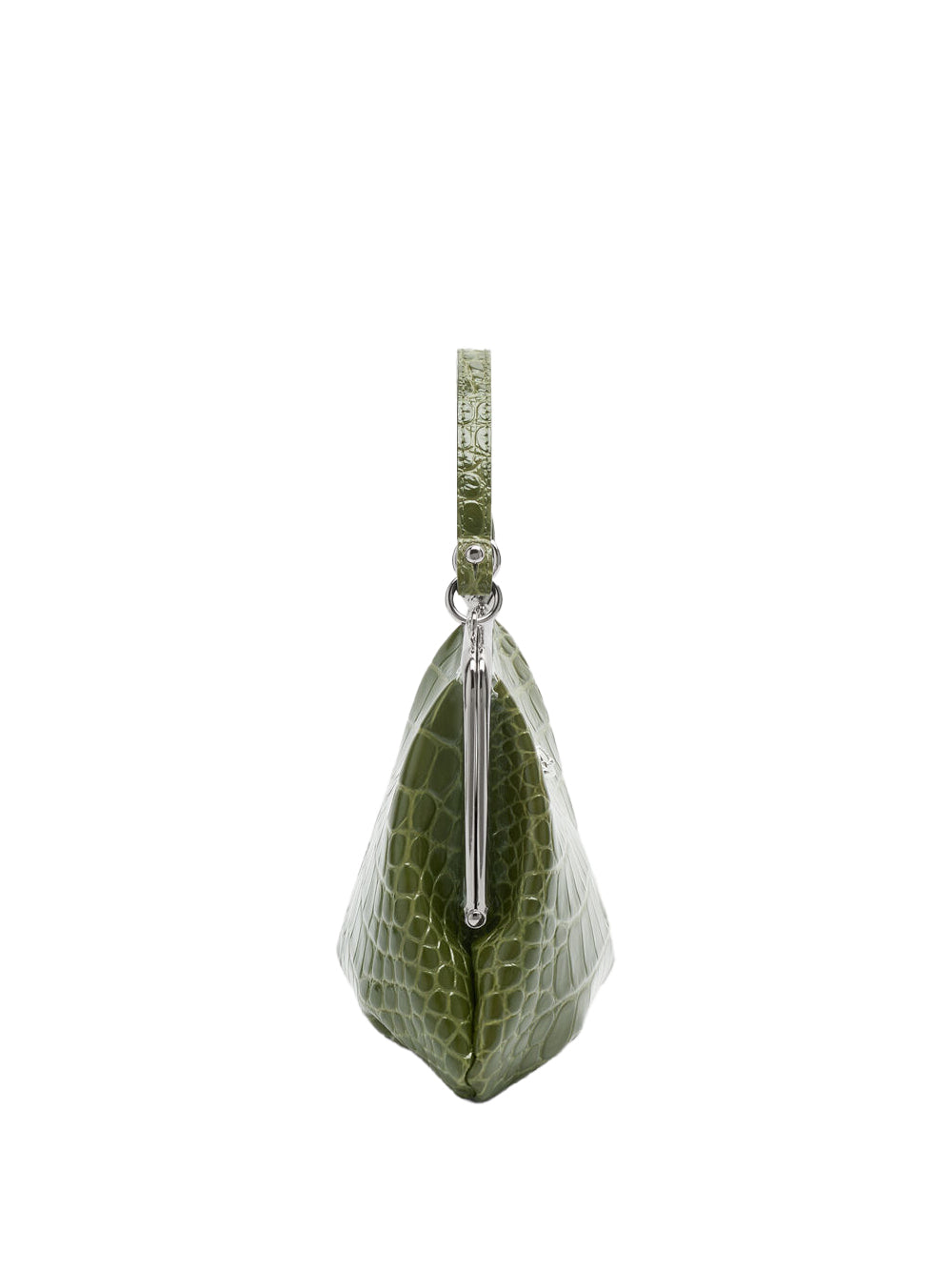 Crocodile-Effect Granny Frame Purse With Chain Women
