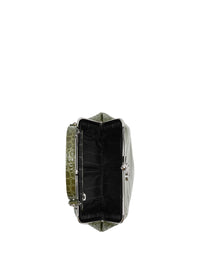 Crocodile-Effect Granny Frame Purse With Chain Women