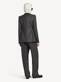 BALENCIAGA Double-Breasted Tailored Jacket In Wool Twill In Denim Look Women
