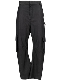 BALENCIAGA Balenciaga Women Barrel Leg Wool Cargo Pants