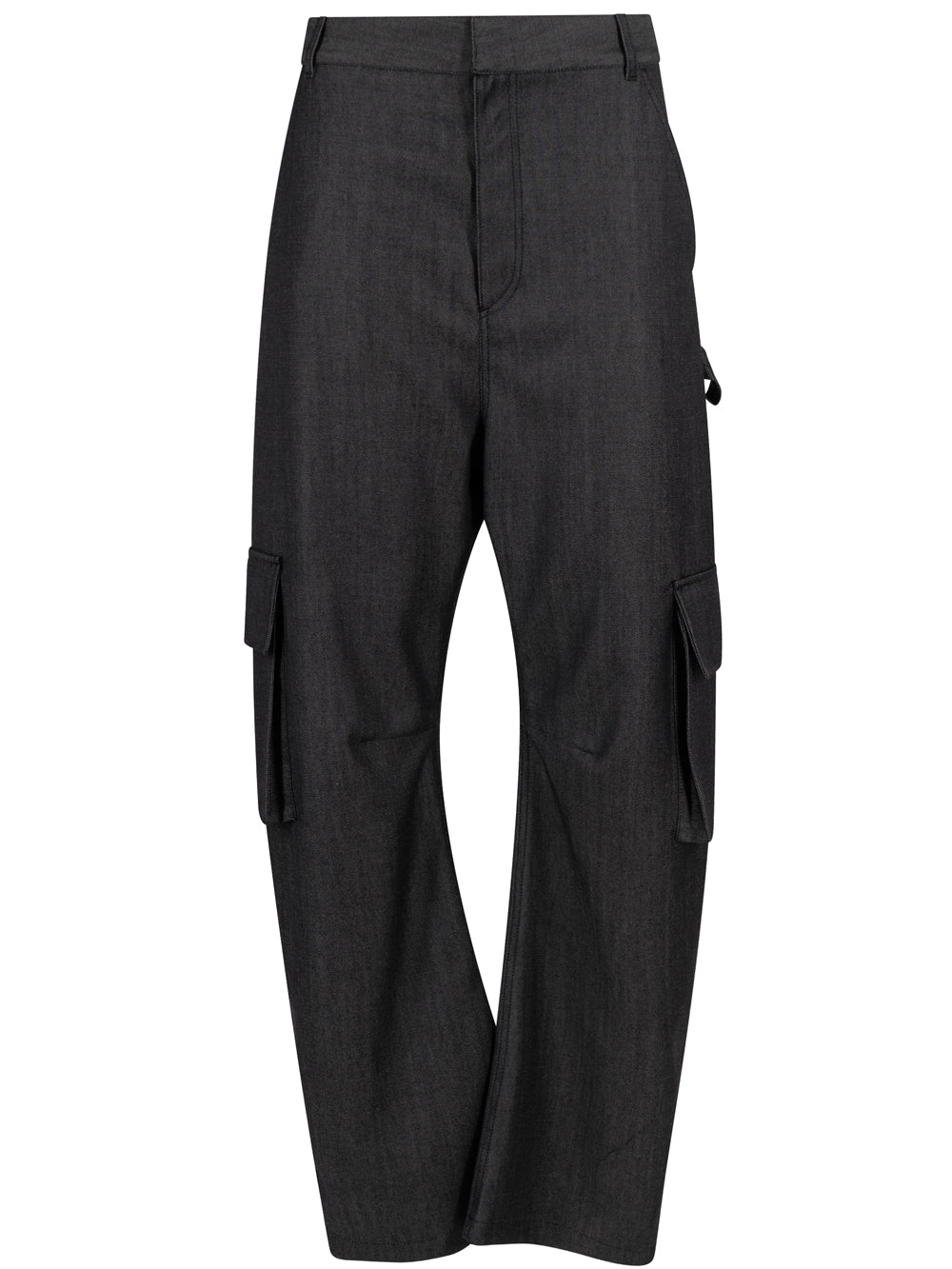 BALENCIAGA Barrel Leg Wool Cargo Pants Women