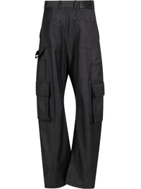 BALENCIAGA Balenciaga Women Barrel Leg Wool Cargo Pants