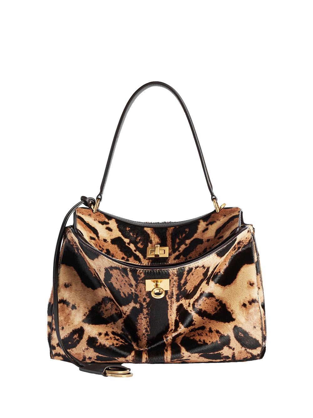 BALENCIAGA Balenciaga Women Borsa "Rodeo" Piccola In Pelle Effetto Cavallino Stampa Leopardo