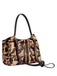 BALENCIAGA Balenciaga Women Borsa "Rodeo" Piccola In Pelle Effetto Cavallino Stampa Leopardo