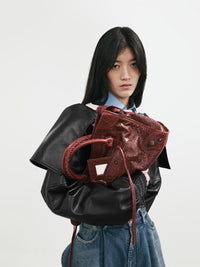Balenciaga Women Le City Medium Bag In Arena Leather
