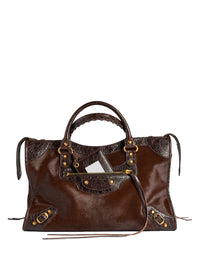 Balenciaga Women Borsa Le City Media In Cavallino E Pelle Arena