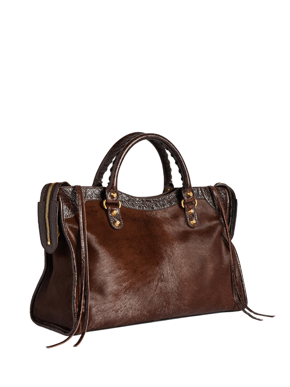 Balenciaga Women Borsa Le City Media In Cavallino E Pelle Arena