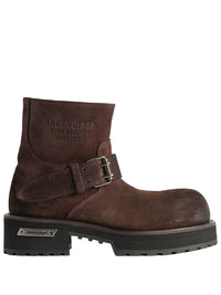 BALENCIAGA Balenciaga Women Venom Mini Bootie In Waxed Suede Calfskin